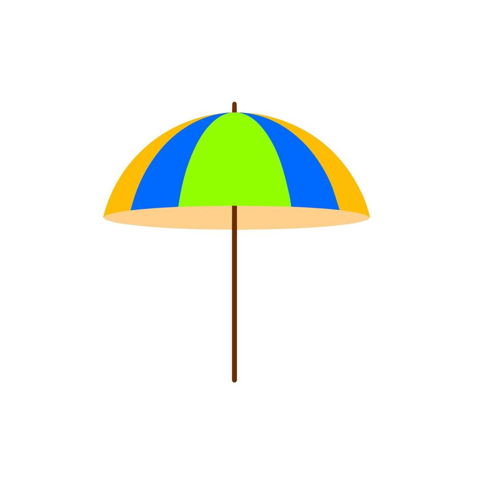 parasol. kleur ontwerp. zomeraccessoire voor bescherming tegen de zon. platte cartoon afbeelding geïsoleerd op wit vector