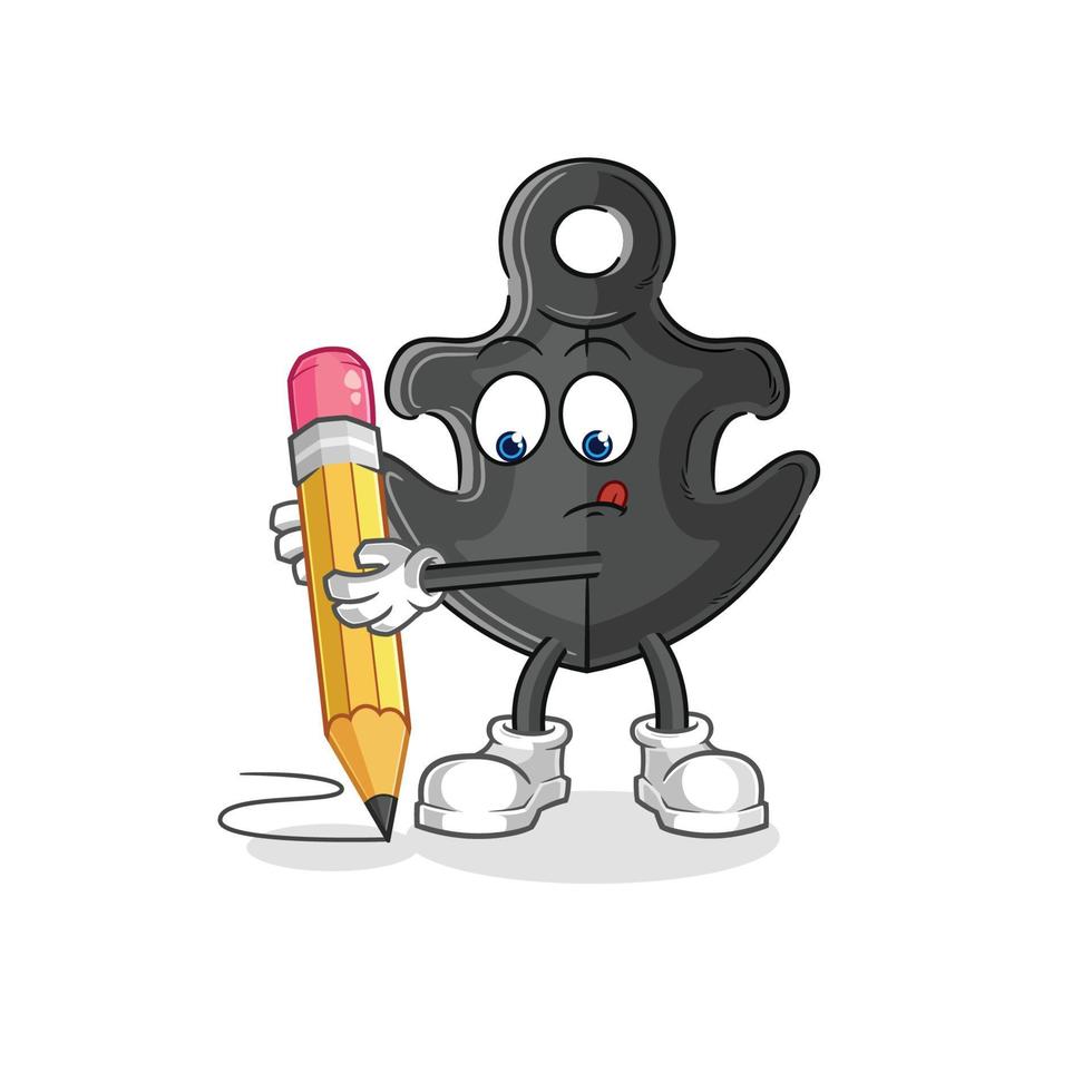 anker tekenfilm mascotte vector