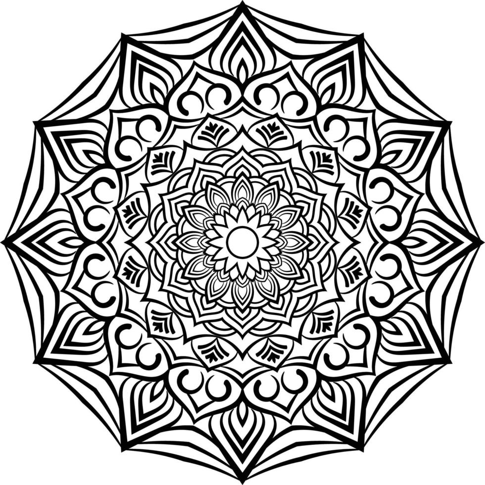 decoratief mandala ontwerp lijn kunst, traditioneel diwali rangoli kunst voor Power Point presentatie. vector