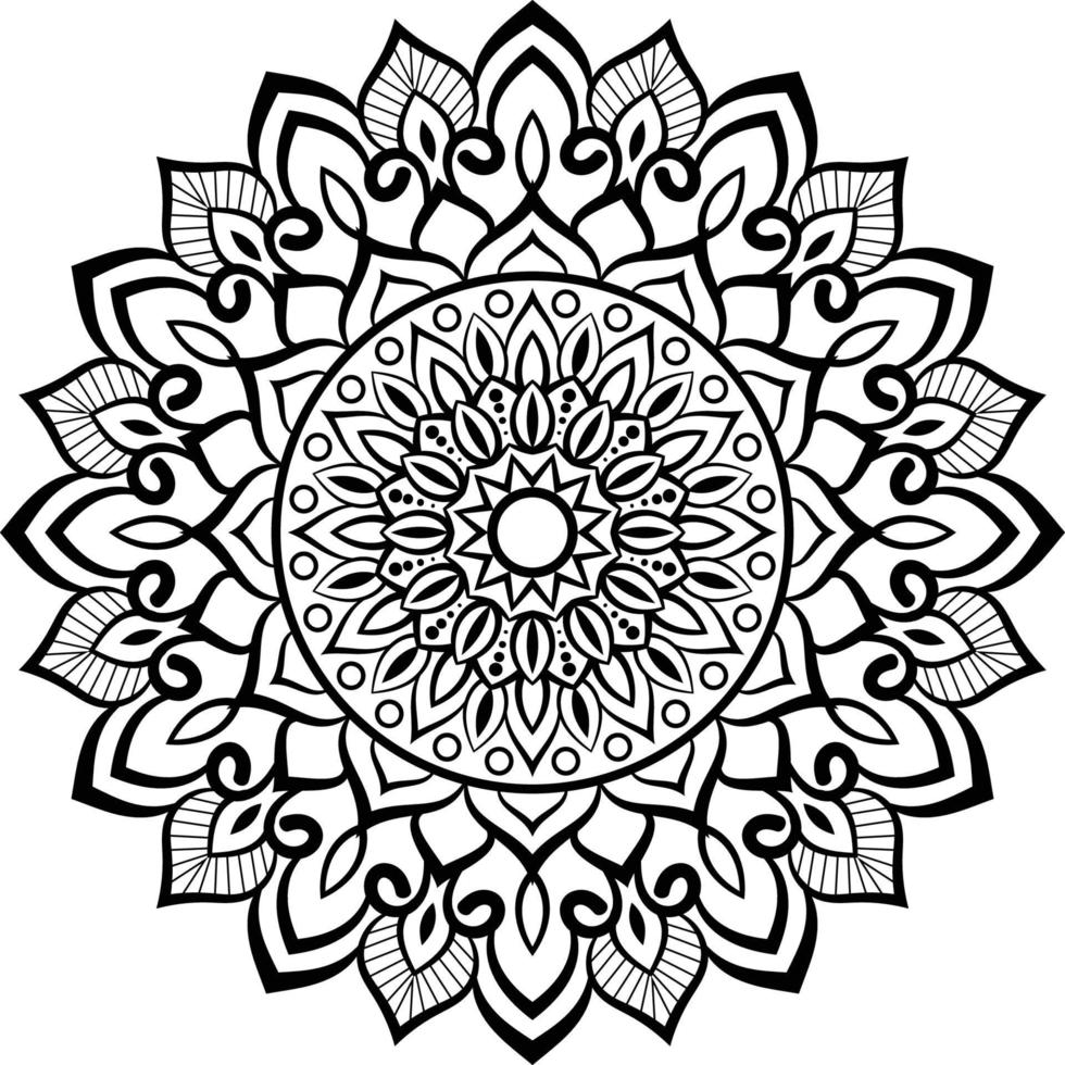 decoratief mandala ontwerp lijn kunst, traditioneel diwali rangoli kunst voor Power Point presentatie. vector