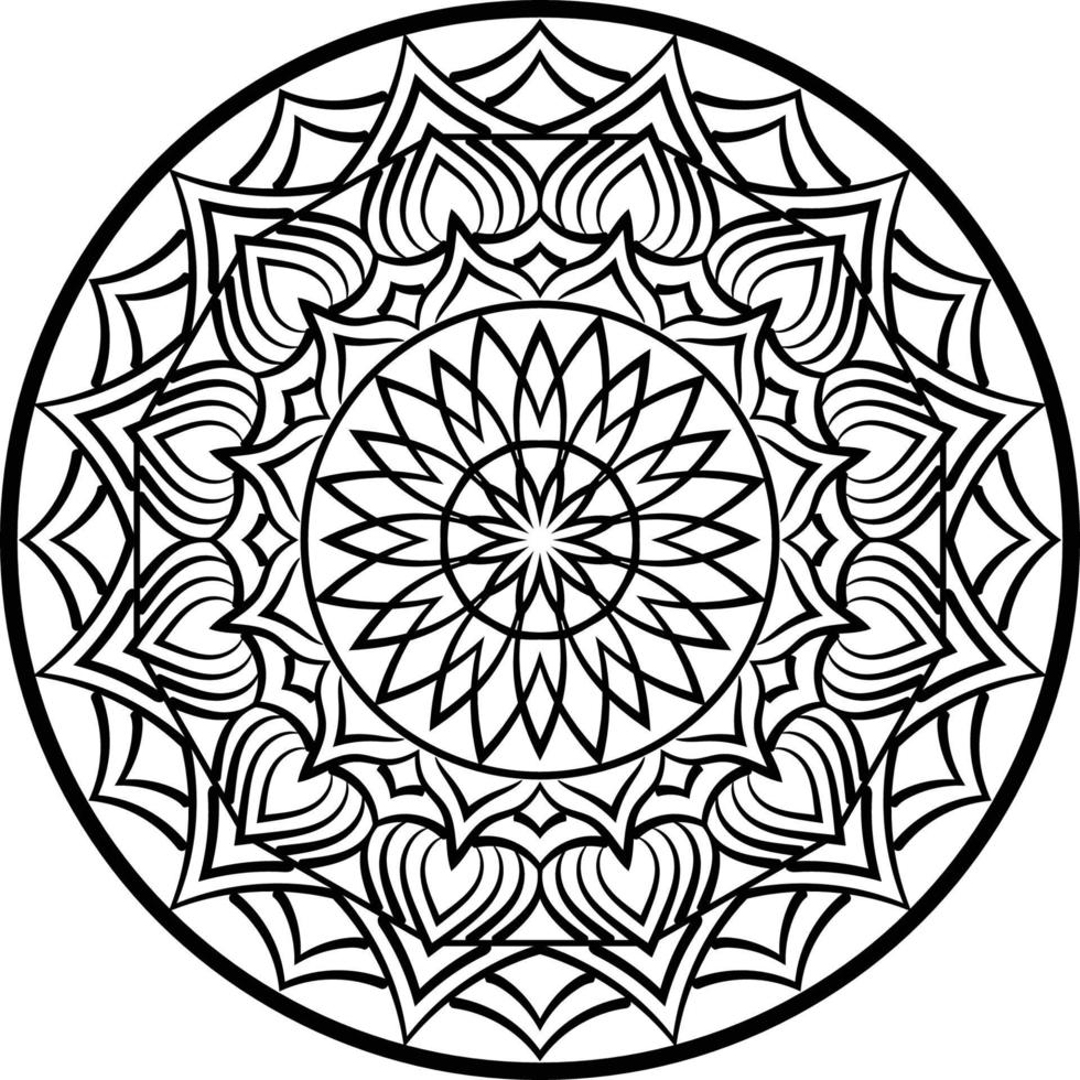 decoratief mandala ontwerp lijn kunst, traditioneel diwali rangoli kunst voor Power Point presentatie. vector