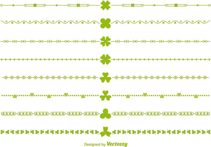 Groene Vector Ierse Borders En Divider Vectors