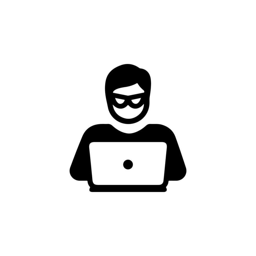 computer hacker icoon eps 10 vector