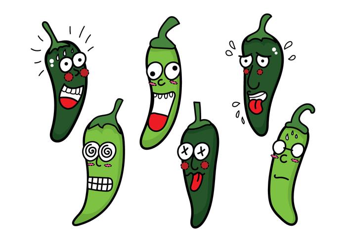 Groene Hot Pepper Vector