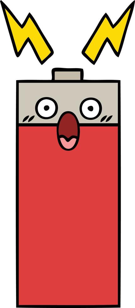 leuke cartoon batterij vector