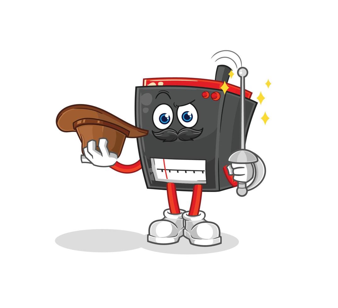 radio mascotte vector