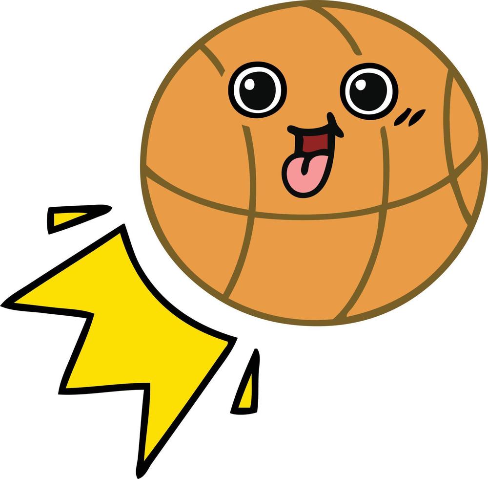 leuke cartoon basketbal vector