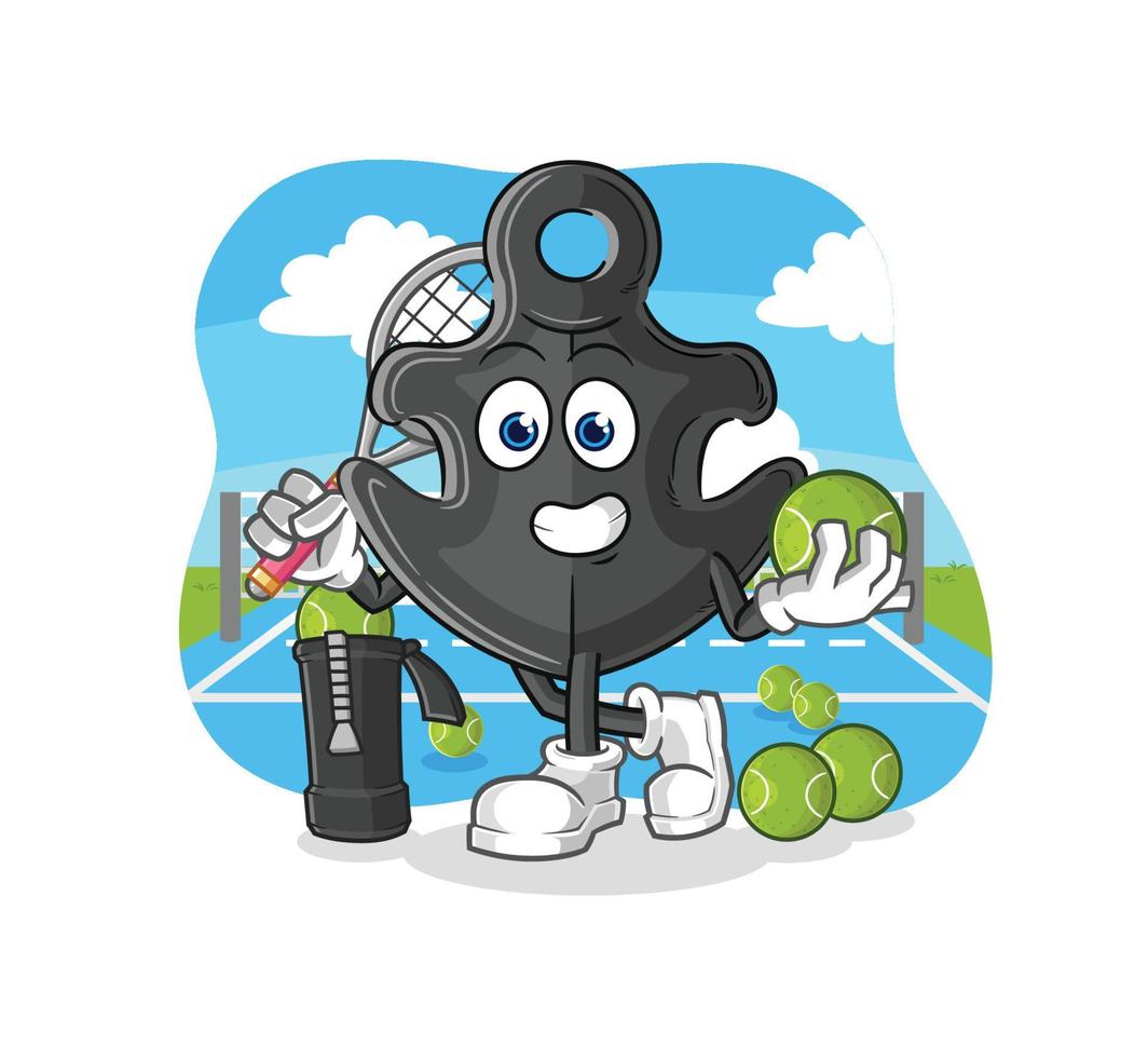 anker tekenfilm mascotte vector