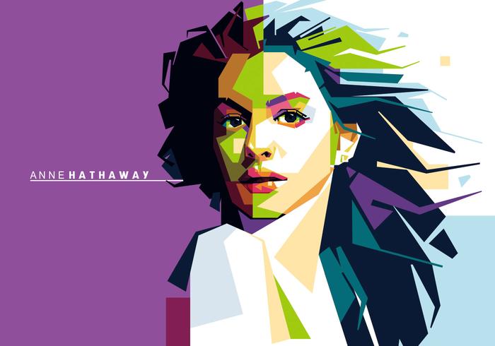 Anne Hathaway Vector Portret