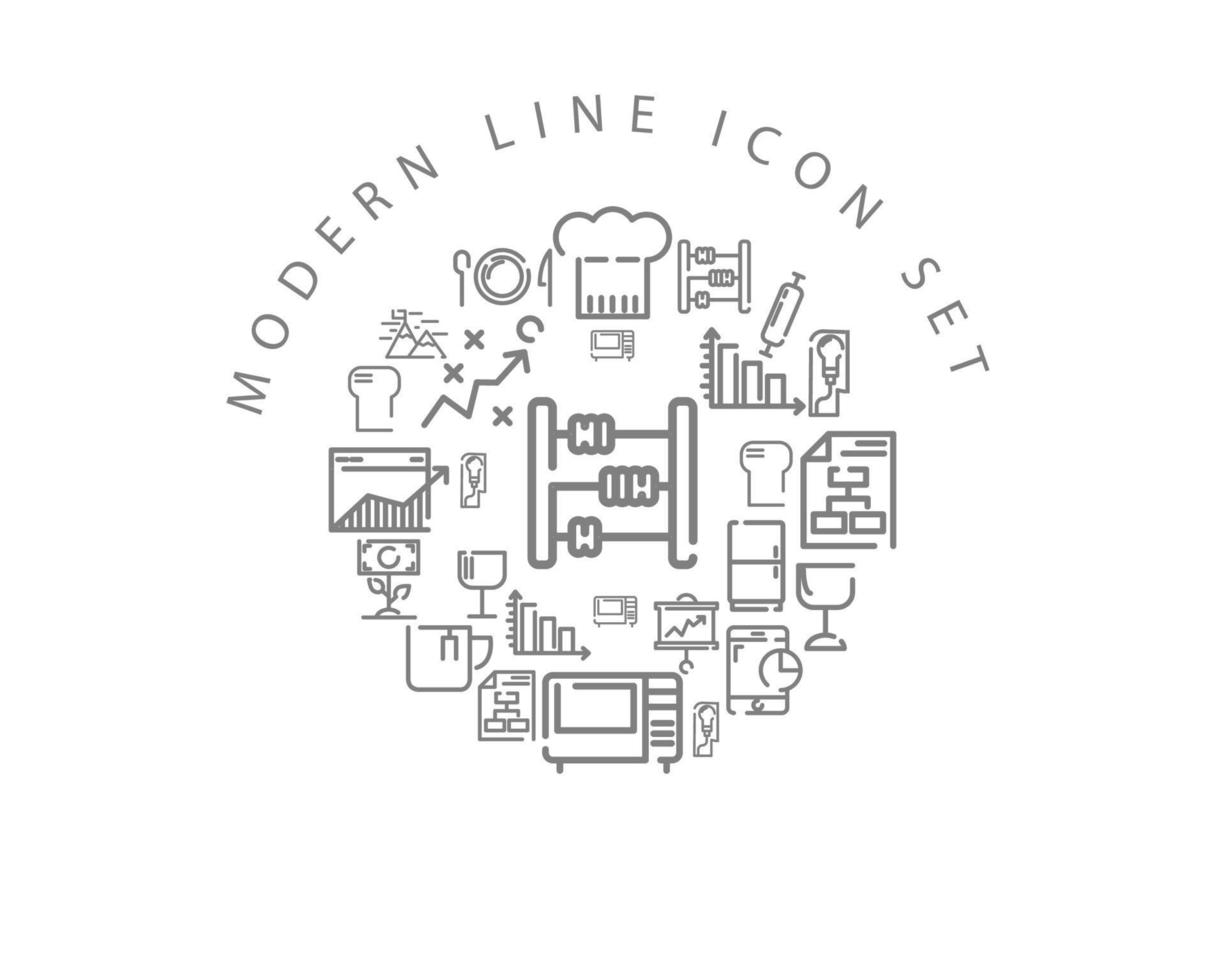 modern lijn icoon reeks ontwerp Aan wit achtergrond icoon reeks ontwerp Aan wit achtergrond vector