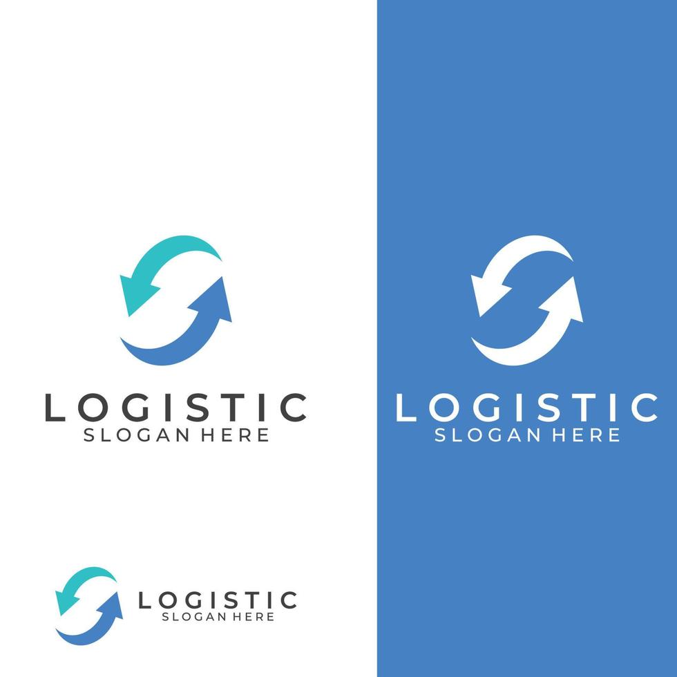 logistiek bedrijf vector logo, pijl pictogram logo, snelle digitale levering logo. met behulp van eenvoudige en gemakkelijke logo-vectorbewerking.