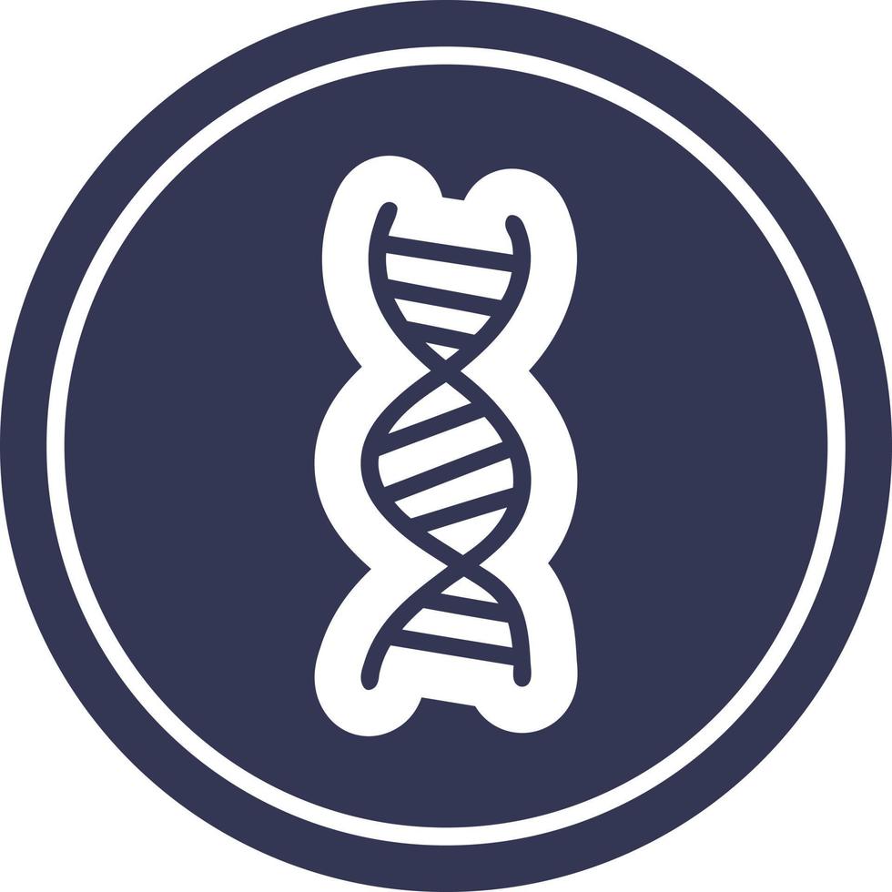 dna keten cirkelvormig pictogram vector