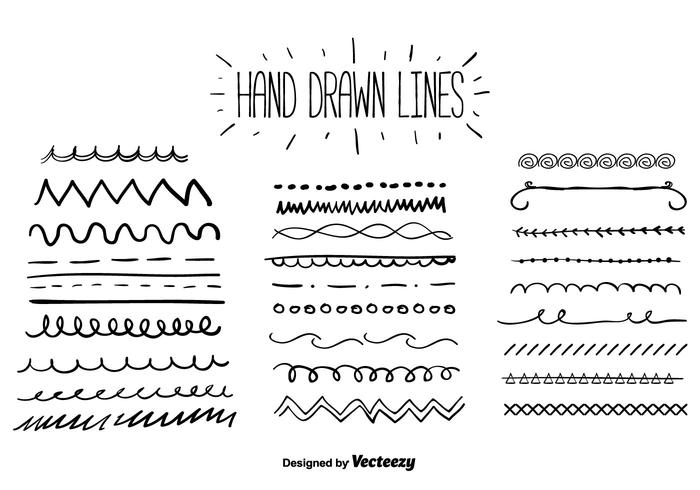 Hand getekende lijnen vector