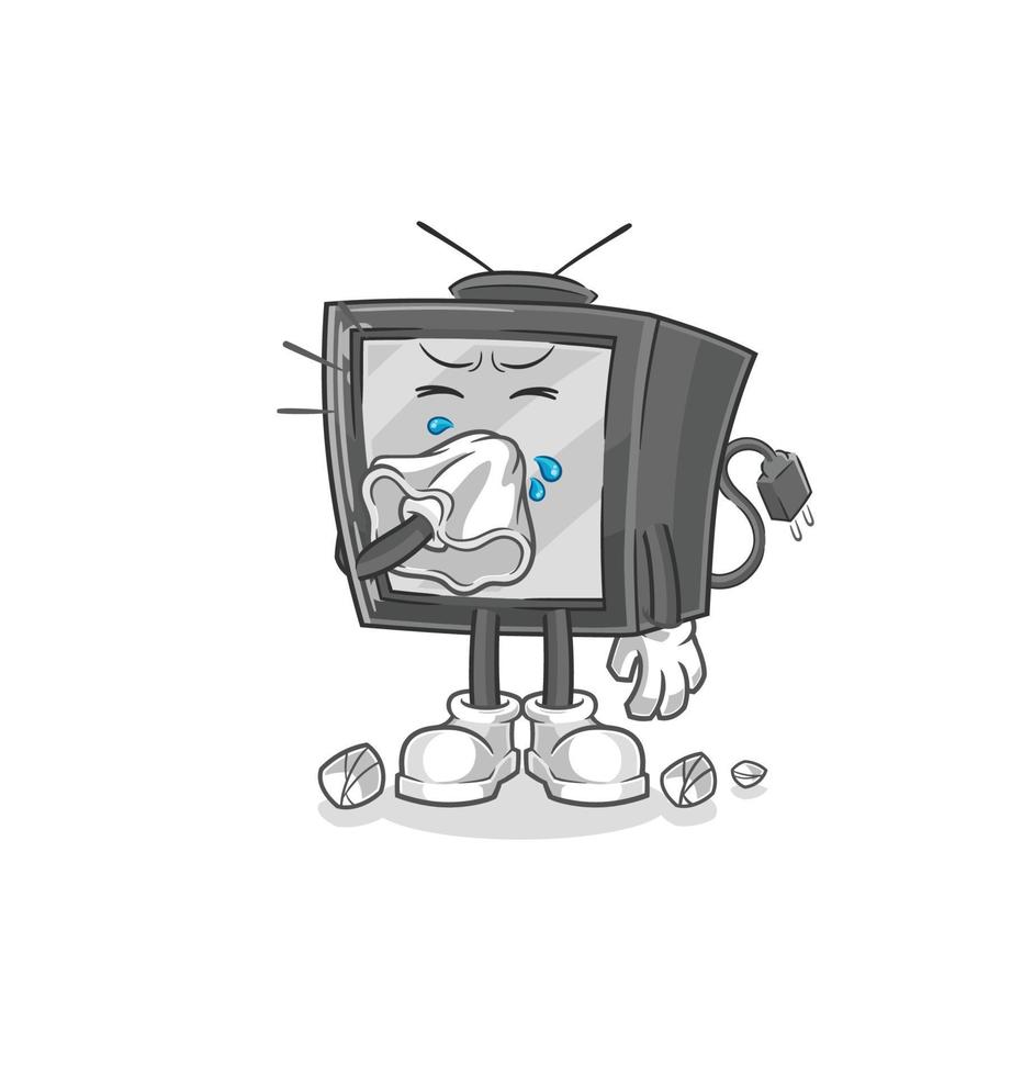 retro TV tekenfilm vector