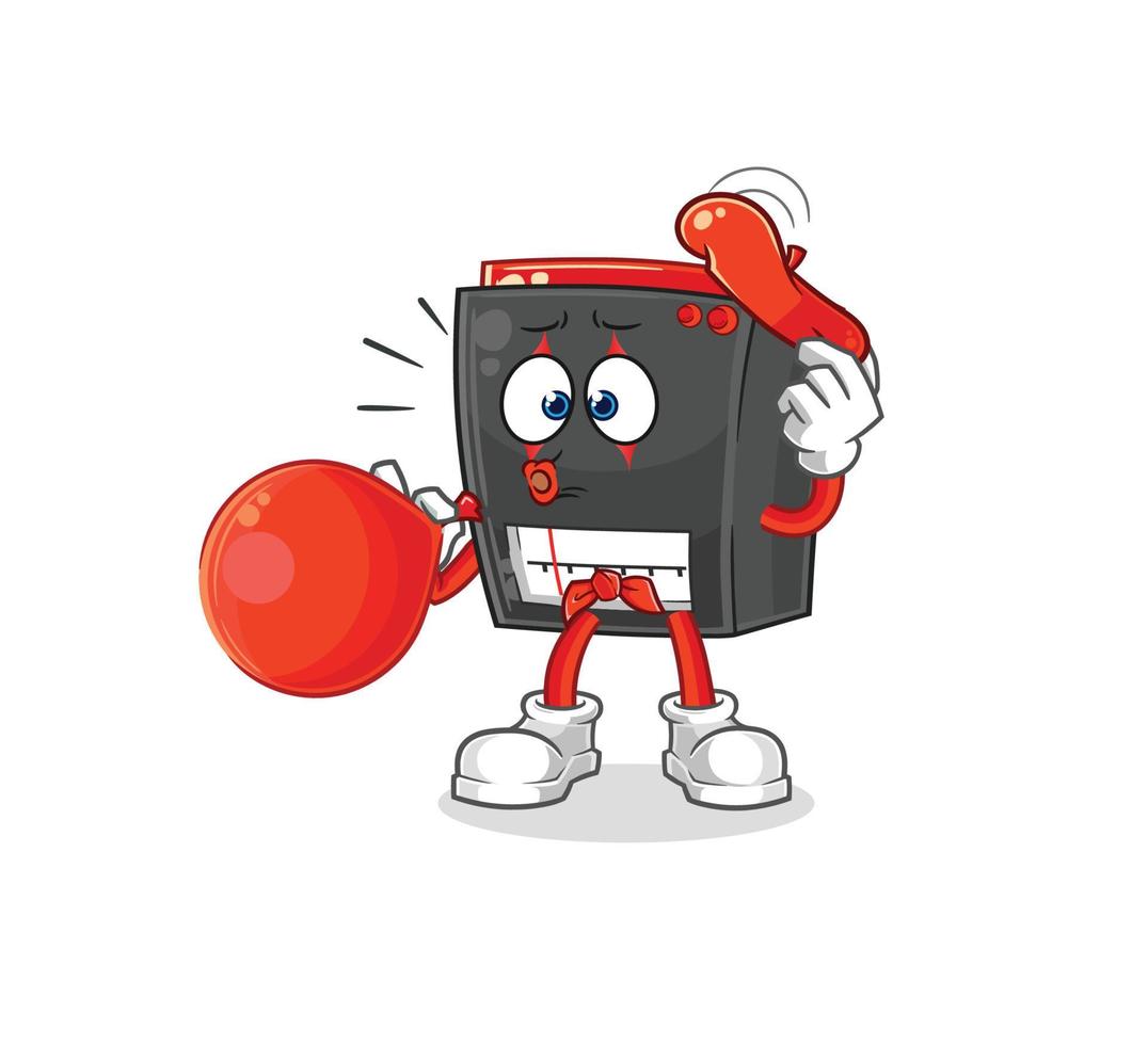 radio mascotte vector