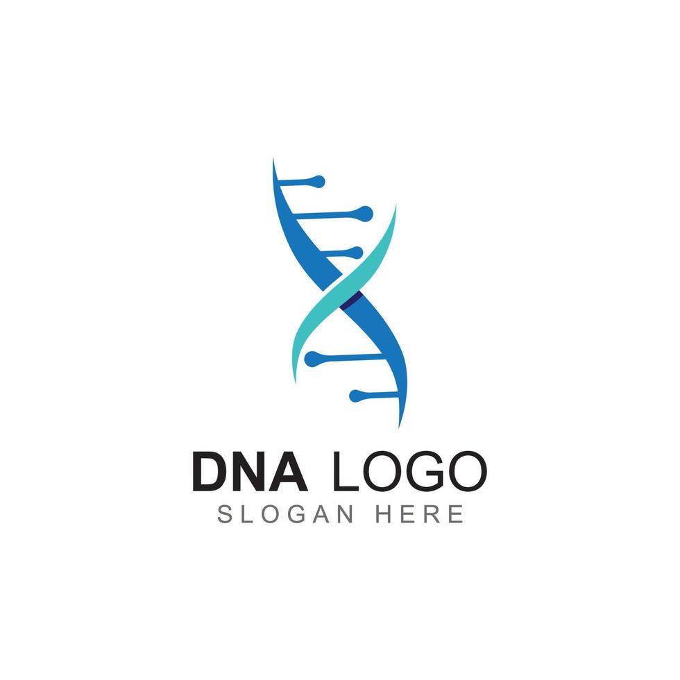 dna-vectorlogo. modern medisch logo, met vectorillustratiesjabloonontwerp vector