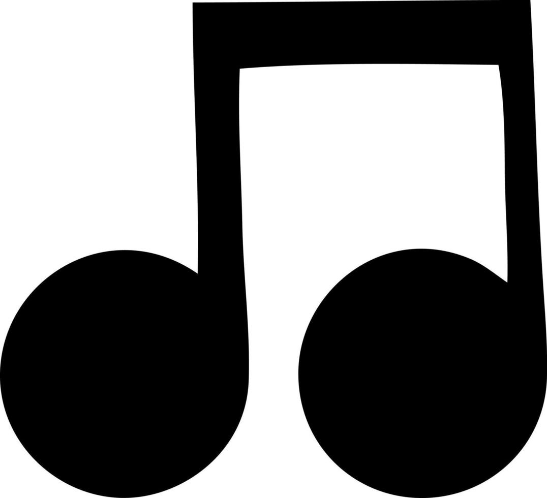 platte symbool muzieknoot vector