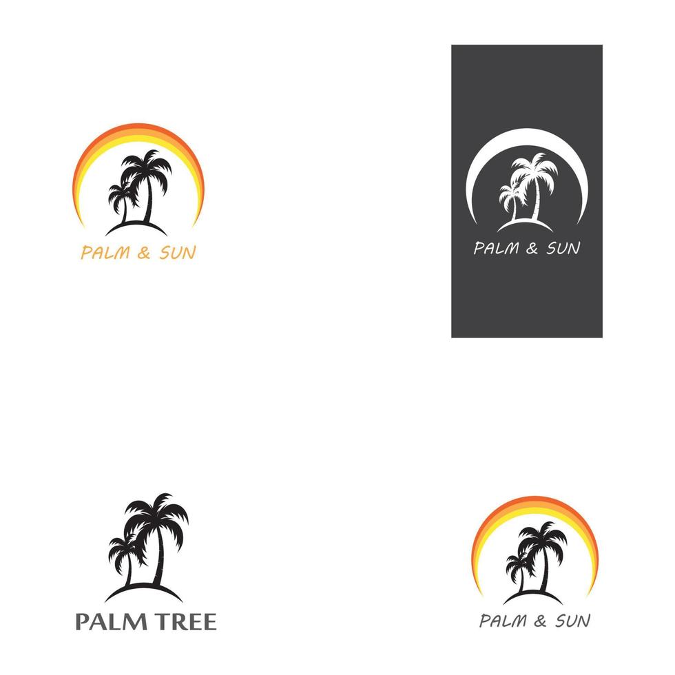 palmboom zomer logo sjabloon vector