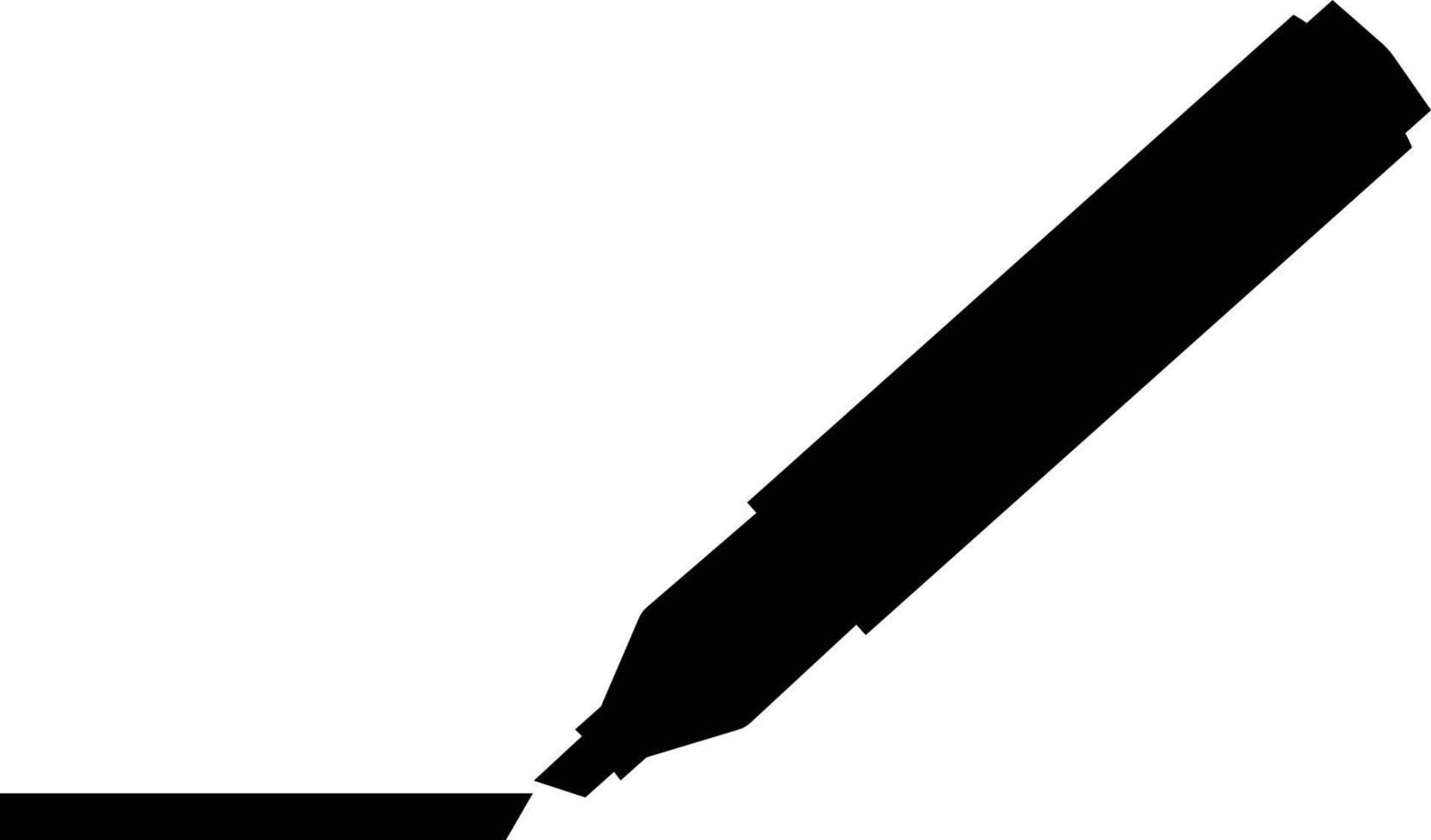 markeerstift icoon Aan wit achtergrond. markeerstift symbool. markeerstift pen teken. vlak stijl. vector