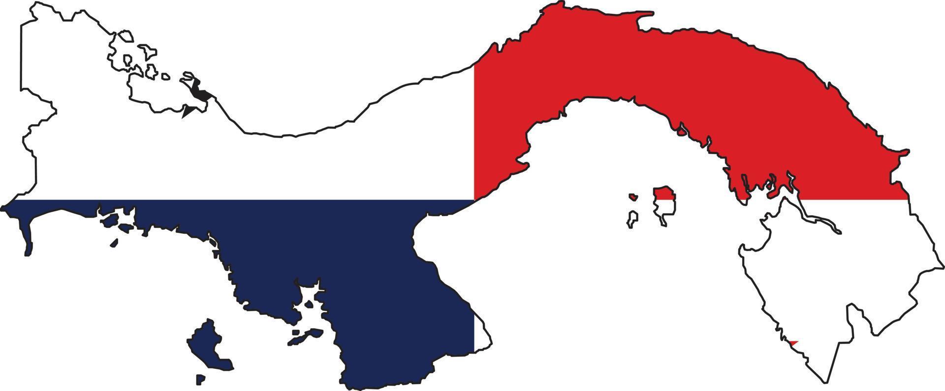 kaarten van Panama Aan wit achtergrond. Panama kaart teken. vlak stijl. vector