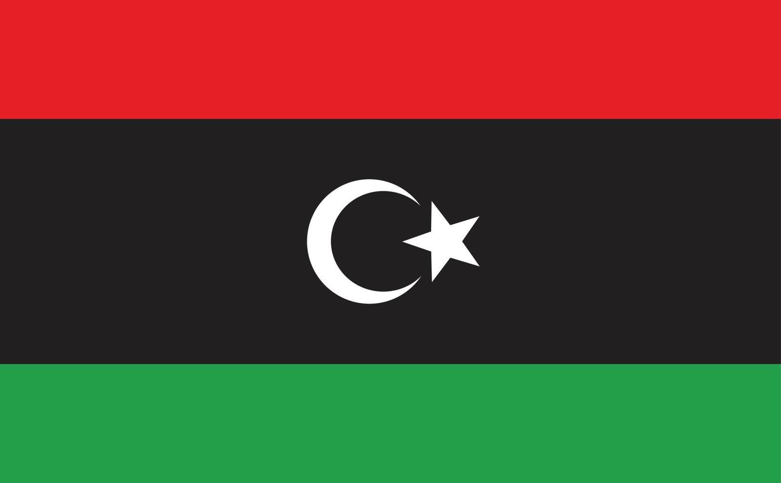 vlag van Libië Aan wit achtergrond. Libië vlag teken. vlak stijl. vector