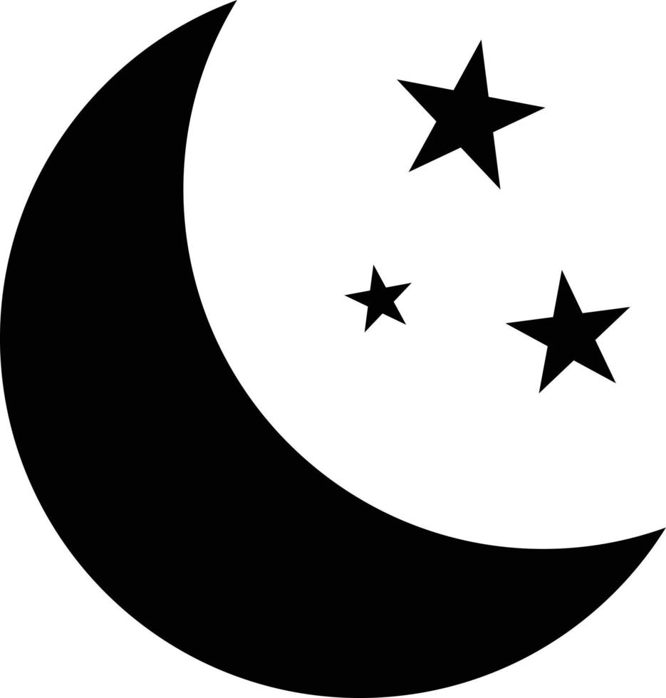 maan en ster icoon Aan wit achtergrond. maan logo. weer wolk teken. vlak stijl. vector