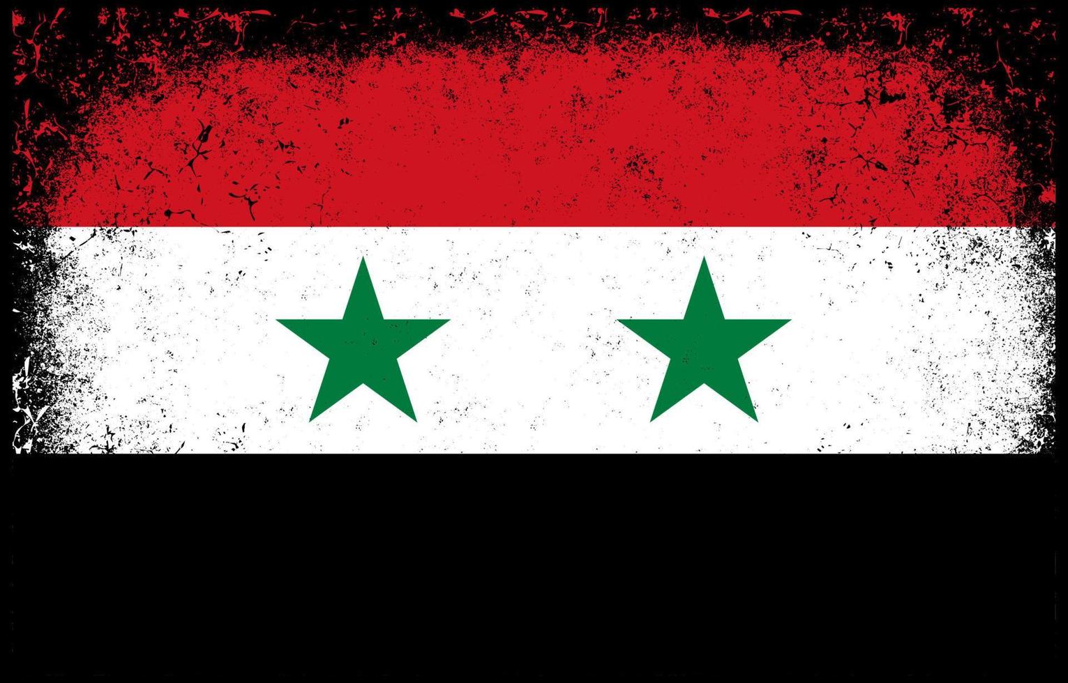 oud vuil grunge wijnoogst Syrië nationaal vlag illustratie vector