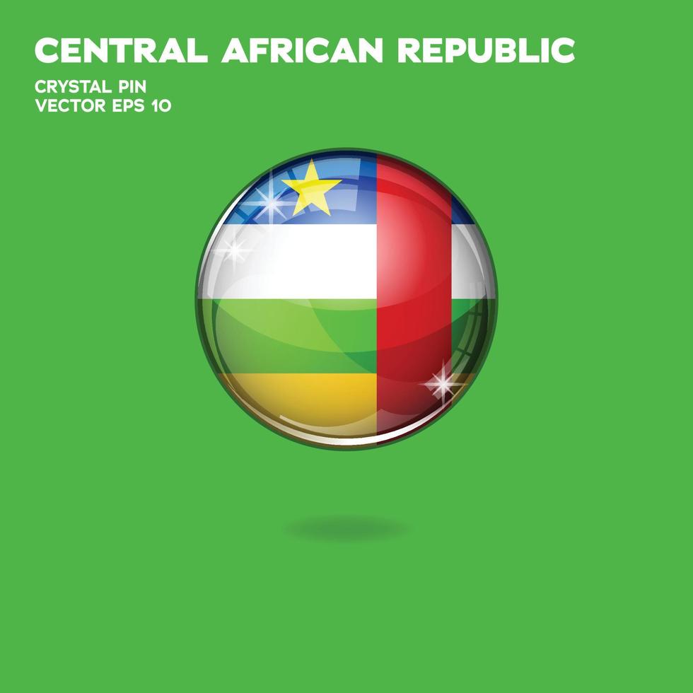 centraal Afrikaanse republiek vlag 3d toetsen vector