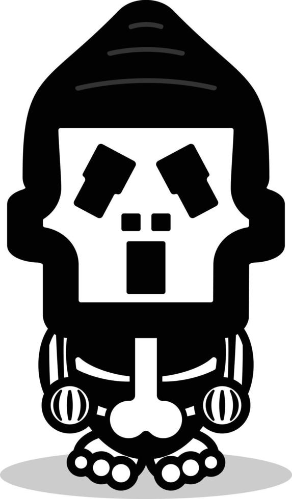 schattig spookgezicht bot mascotte karakter tekenfilm vector illustratie