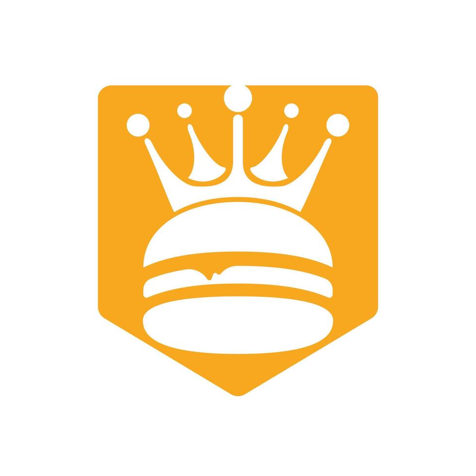 hamburger koning vector logo ontwerp.