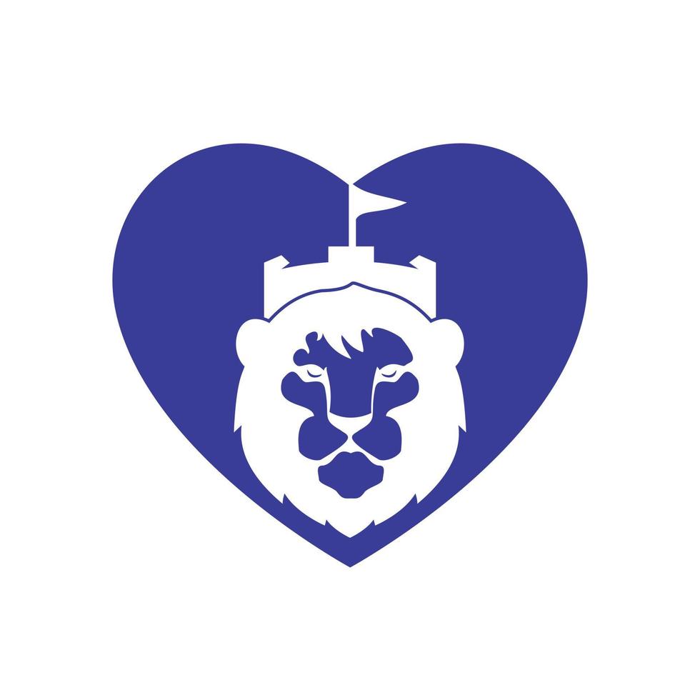 leeuw fort vector logo ontwerp sjabloon.