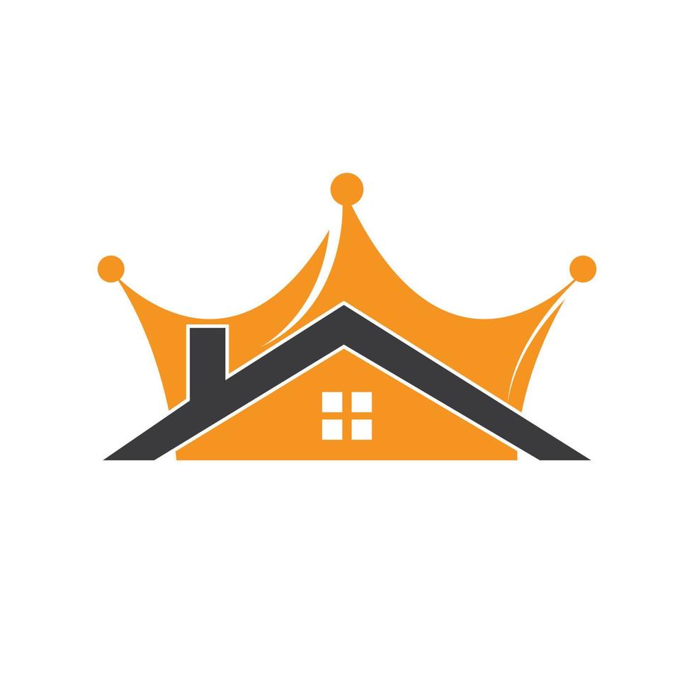 huis koning vector logo ontwerp.