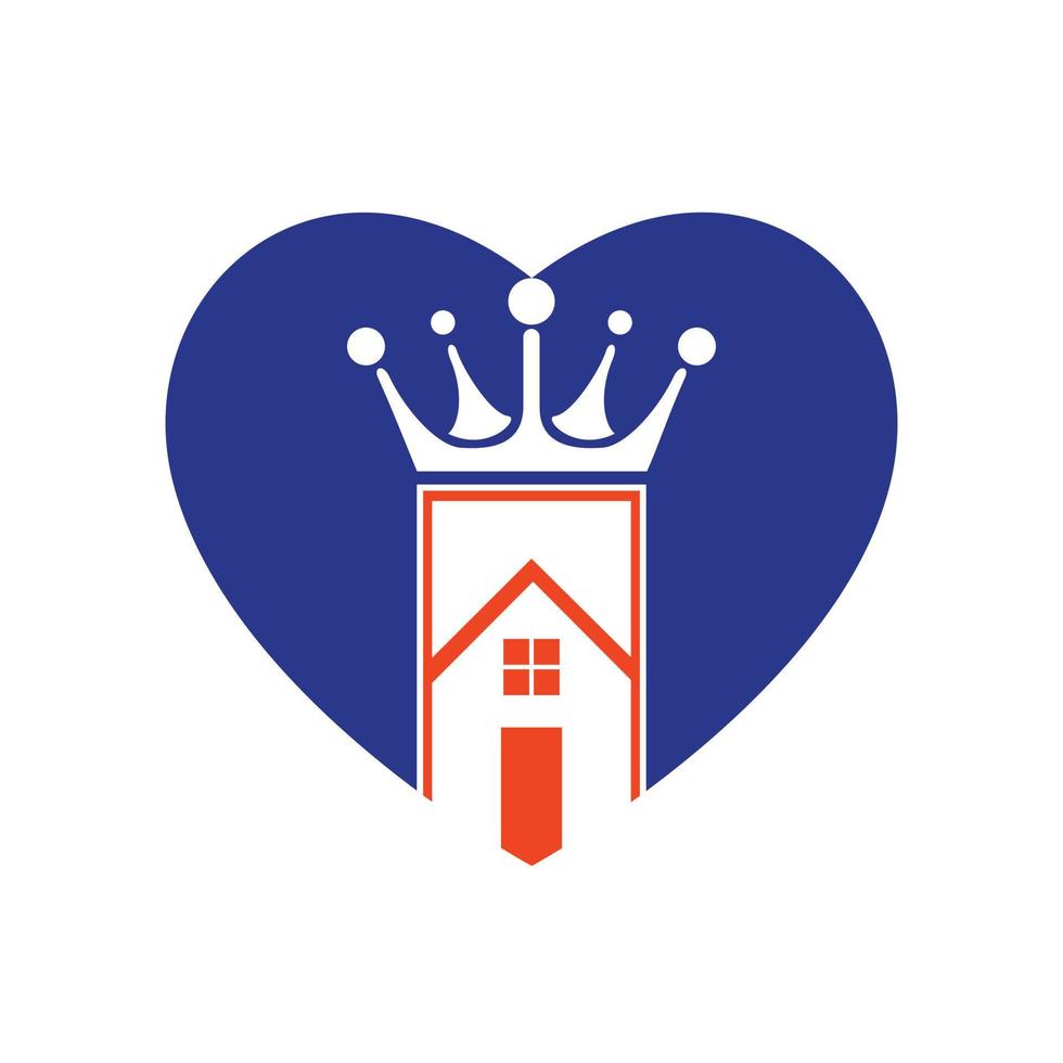 huis koning vector logo ontwerp.