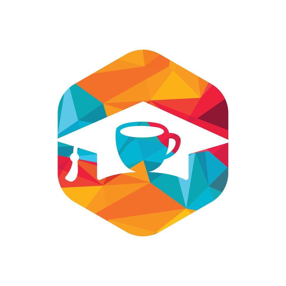 leerling koffie vector logo sjabloon.