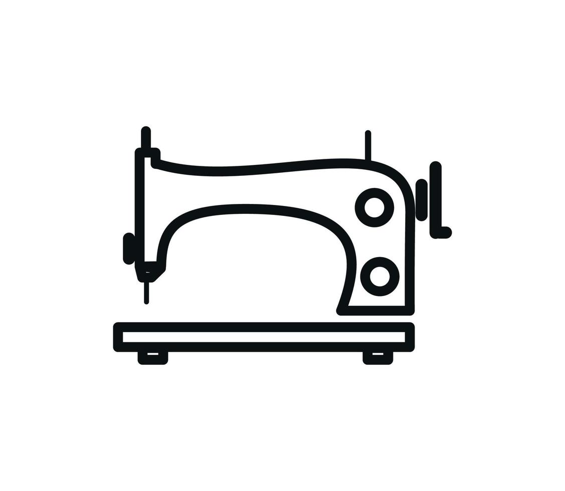 naaien machine icoon vector vlak stijl logo ontwerp sjabloon