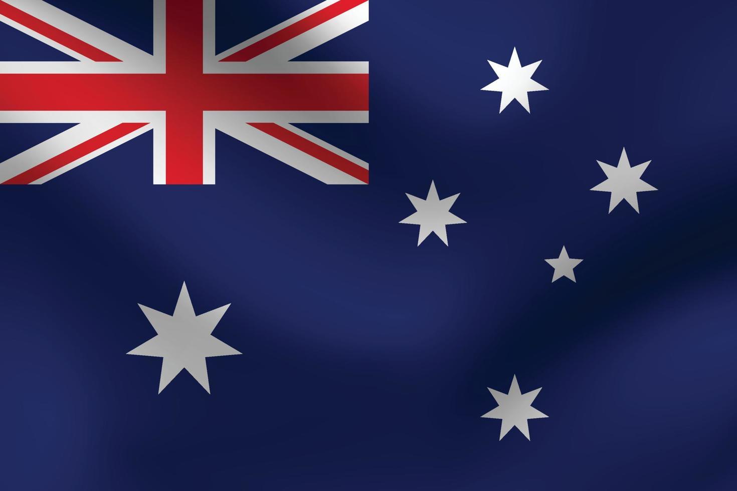 realistisch golvend kleurrijk Australisch vlag vector