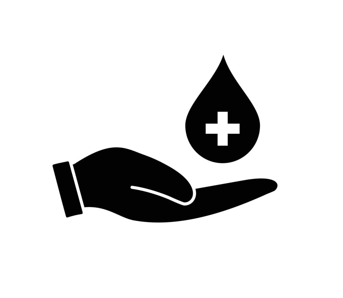 bijdrage bloed icoon vector logo ontwerp sjabloon