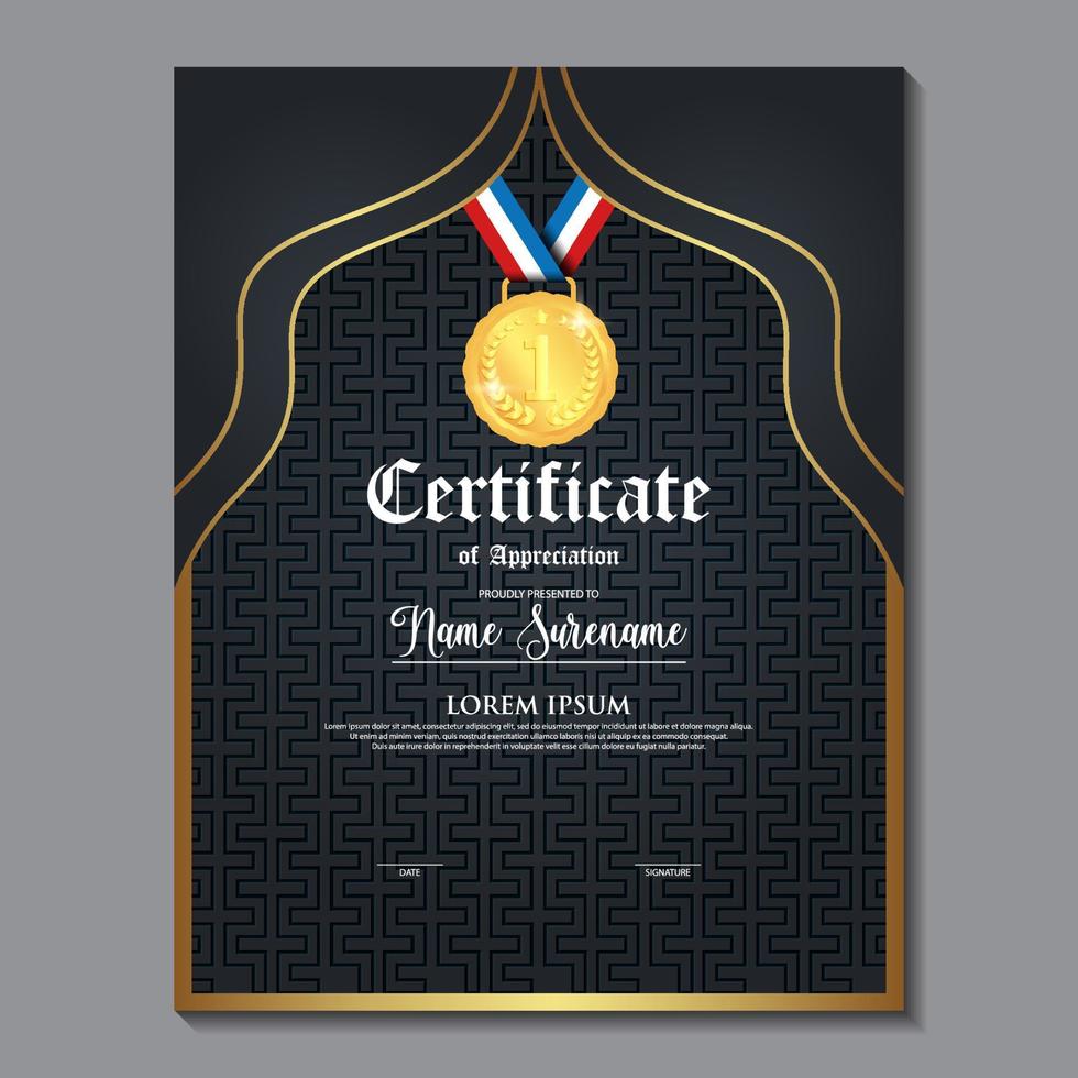 basketbal certificaat ontwerp met goud kop reeks vector. basketbal. sport- prijs sjabloon. prestatie ontwerp. diploma uitreiking vector