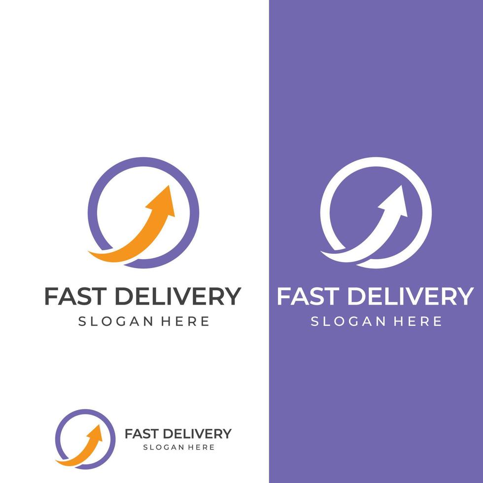 logistiek bedrijf vector logo, pijl pictogram logo, snelle digitale levering logo. met behulp van eenvoudige en gemakkelijke logo-vectorbewerking.
