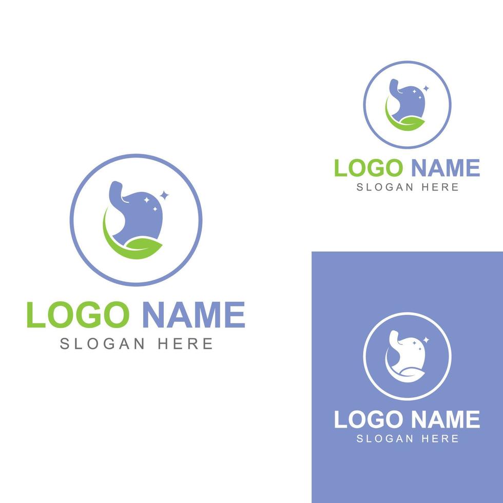 maaggezondheid en maagverzorging logo ontwerp pictogram vector sjabloon