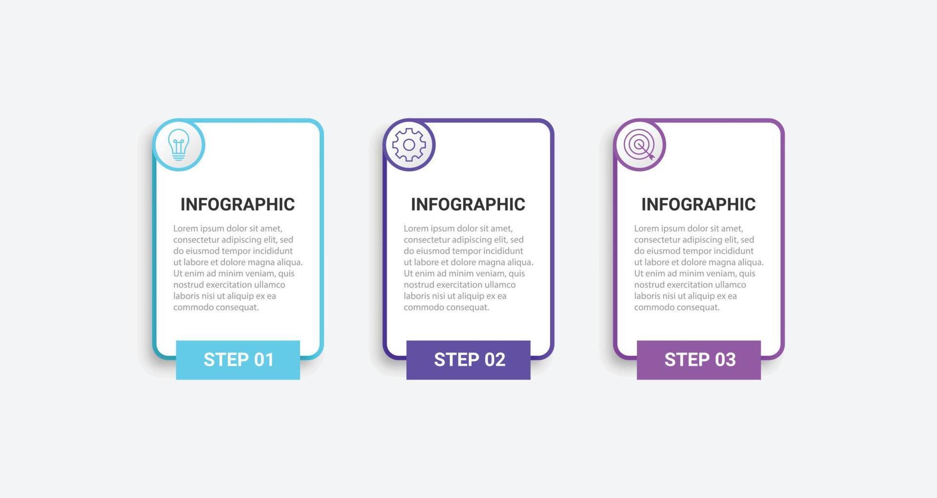 tijdlijn infographic ontwerpelement en nummeropties. bedrijfsconcept met 3 stappen. kan worden gebruikt voor workflowlay-out, diagram, jaarverslag, webdesign. vector zakelijke sjabloon voor presentatie.