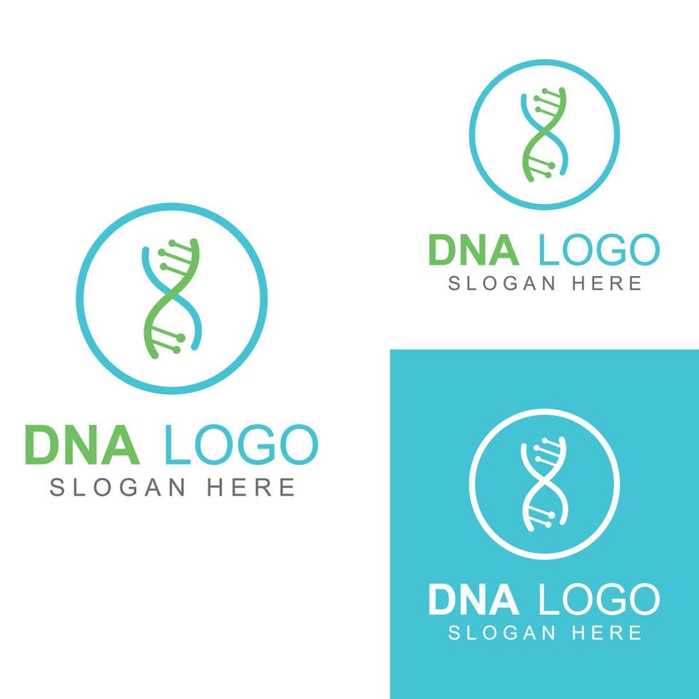 dna-vectorlogo. modern medisch logo, met vectorillustratiesjabloonontwerp vector