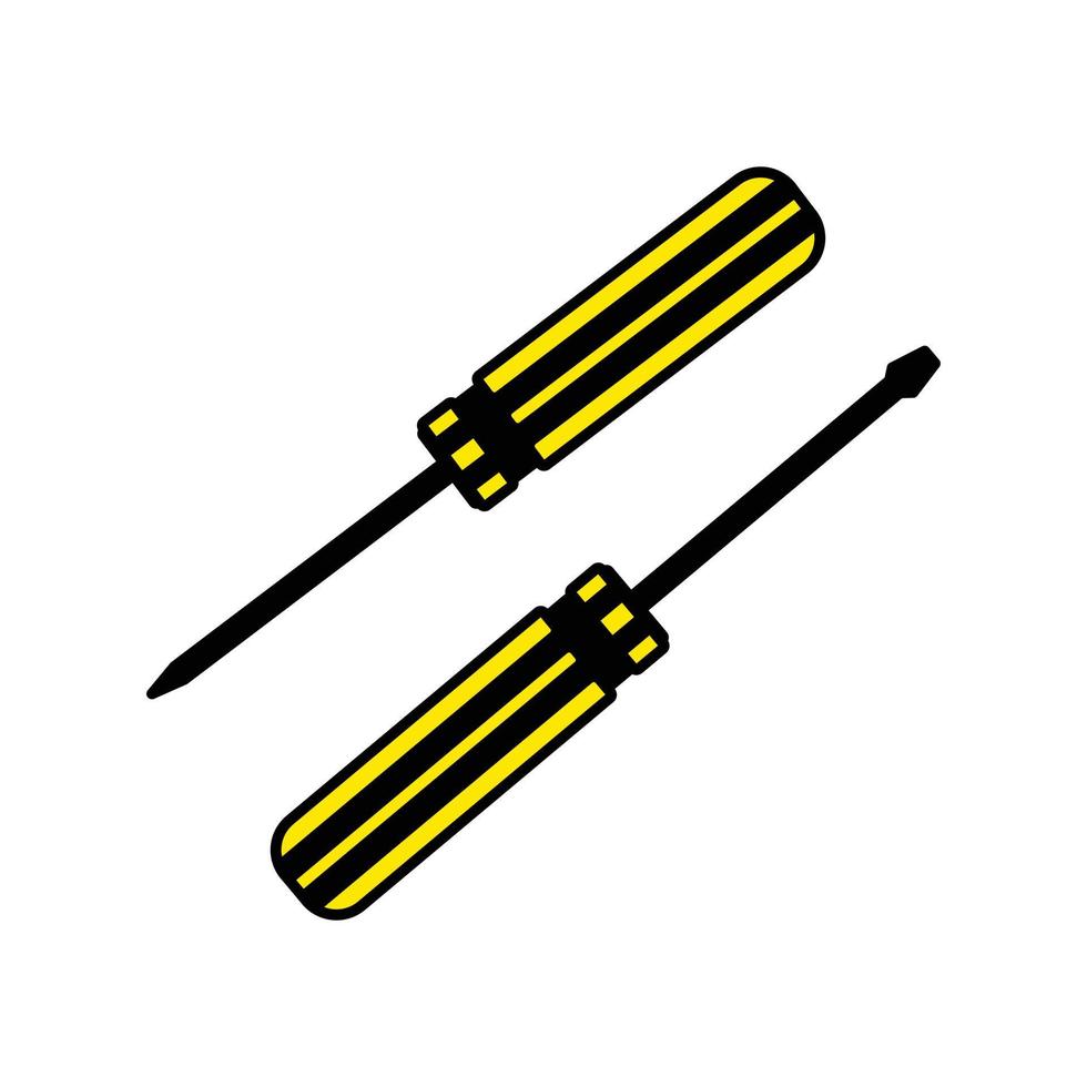 schroevedraaier icoon ontwerp illustratie voor werk vector