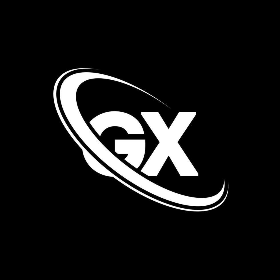 gx logo. g X ontwerp. wit gx brief. gx brief logo ontwerp. eerste brief gx gekoppeld cirkel hoofdletters monogram logo. vector