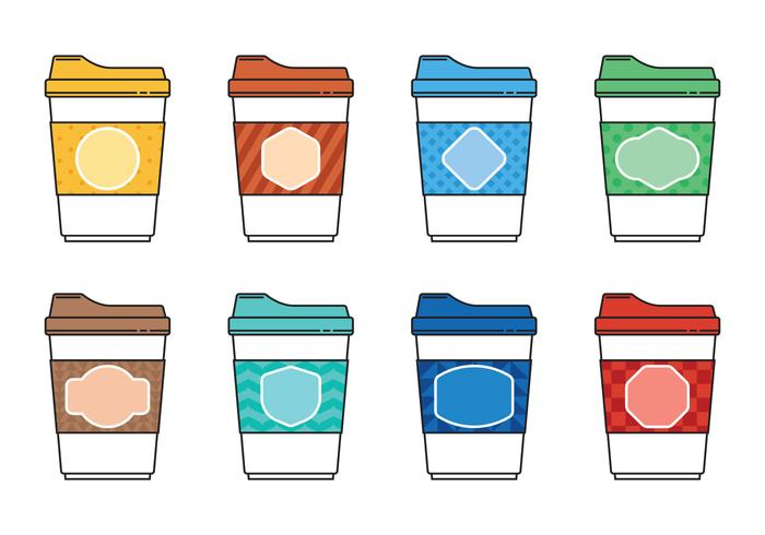 Koffie Minimalistische Pictogramvectoren vector