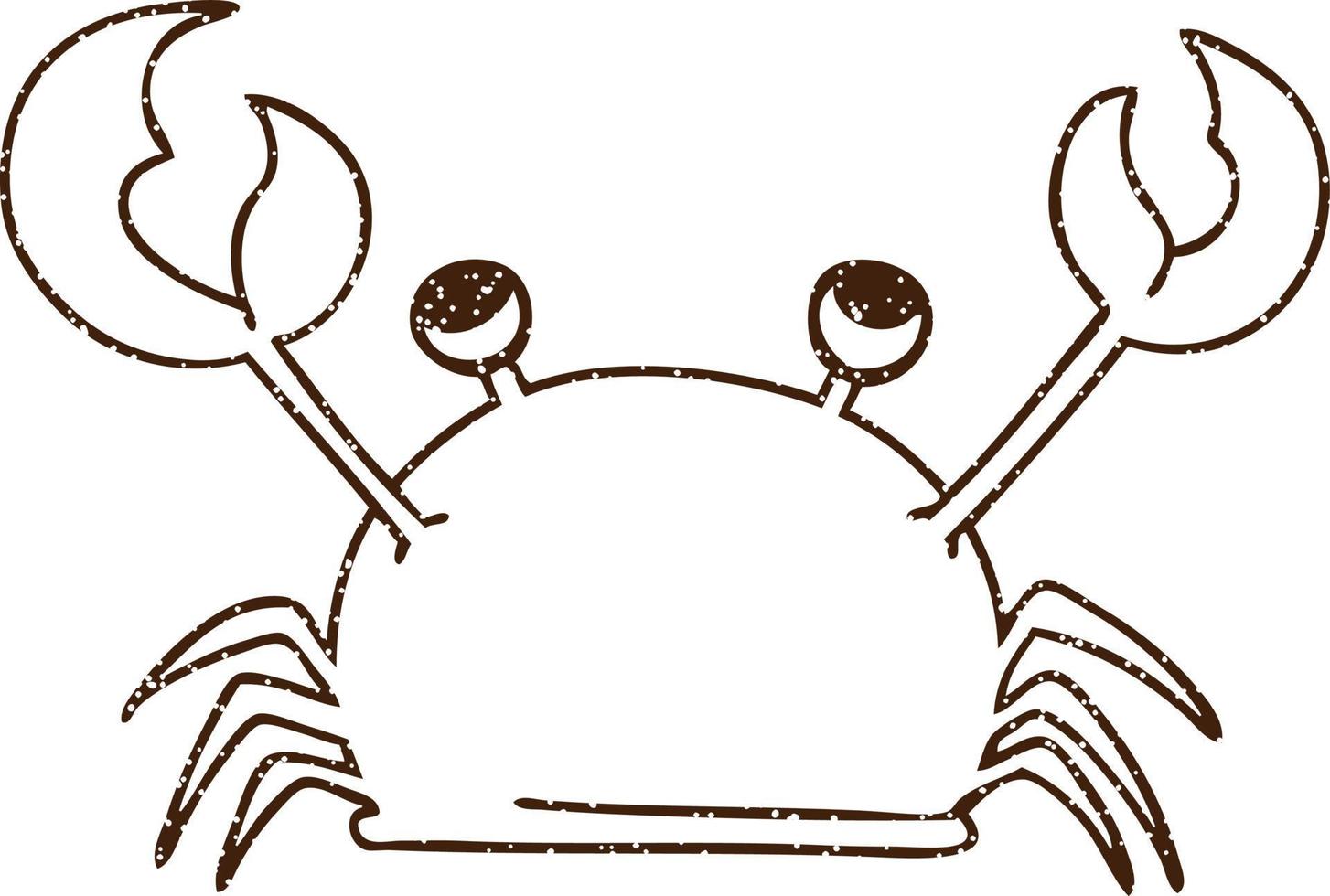 krab houtskool tekening vector