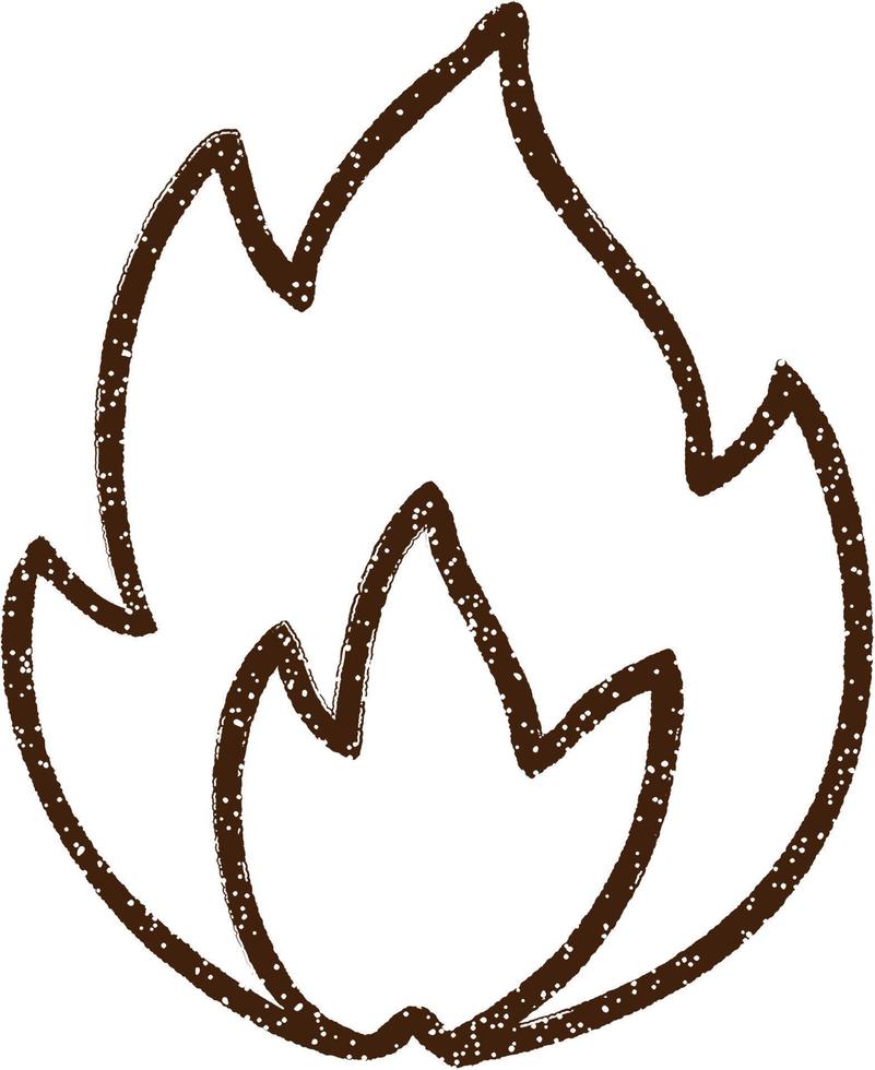 vlam houtskool tekening vector
