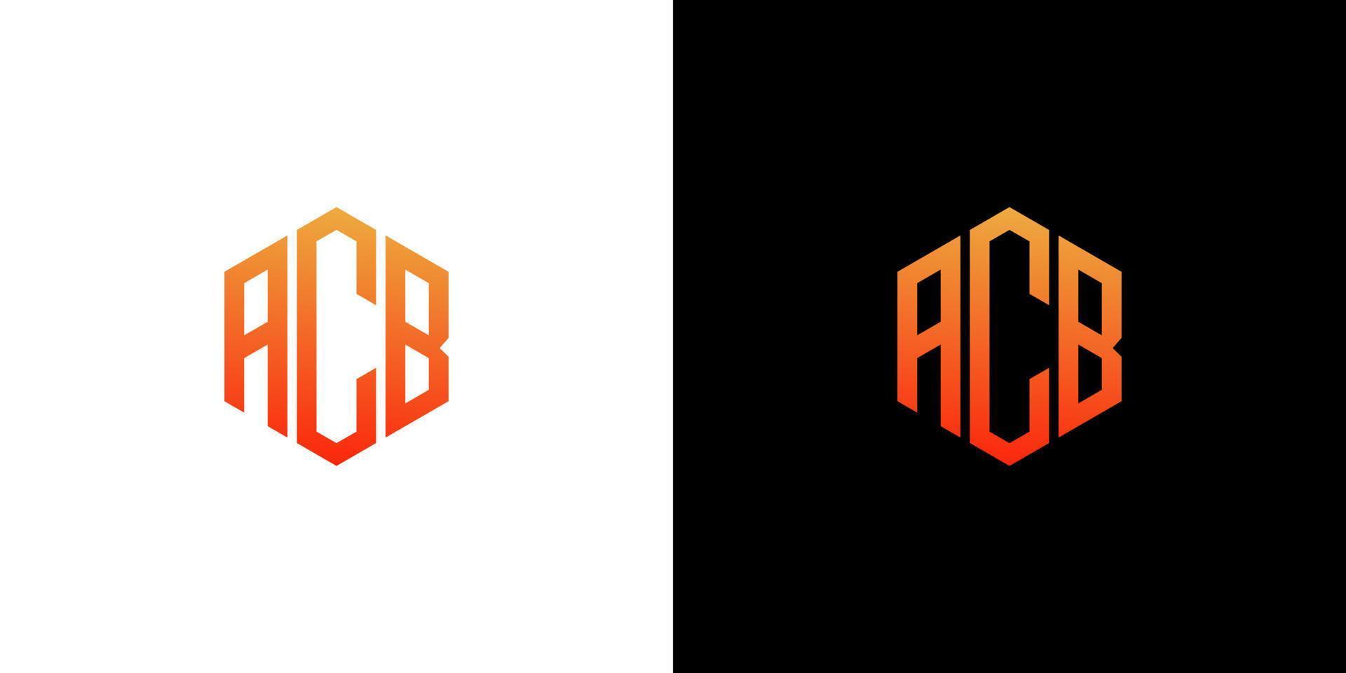acb logo ontwerp veelhoek monogram vector pictogrammalplaatje