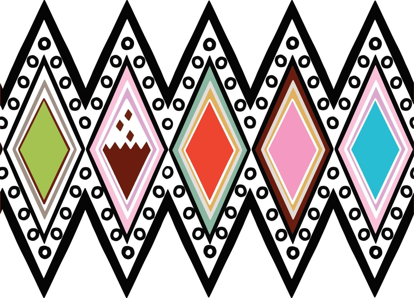 patroon etnisch motieven meetkundig naadloos achtergrond. meetkundig vormen sprites tribal motieven kleding kleding stof textiel afdrukken traditioneel ontwerp met driehoeken. vector illustratie