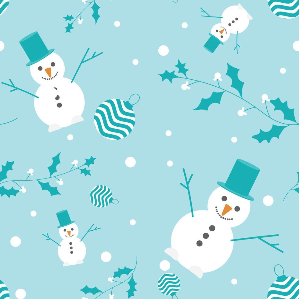 chrismas icoon naadloos patroon van sneeuw man, kerstmis boom, hert, sneeuw met blauw achtergrond.goed voor wikkelvarken papier,plakboek,kaart,stof,textile.eps10. vector